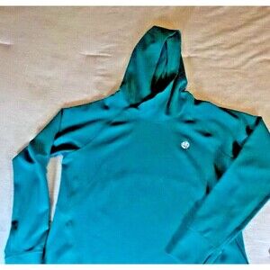 Cutter & Buck Dry Tec V-neck Zip 50 UPF Pullover  Womans Large Teal Long Sleeve